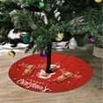 thumbnail image 2 of FMSHPON Santa ClausReindeer Xmas Christmas Tree Skirt Stand Mat for Holiday Party Decoration Indoor Outdoor 48 inches, 2 of 3