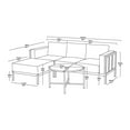 thumbnail image 3 of HOMETRENDS Westmont 4-Piece Steel Outdoor Sectional Set with Cushions & Covers, White, 3 of 9