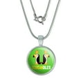 thumbnail image 1 of Toucandles Toucan Two Candles Funny Humor 0.75" Pendant with Sterling Silver Plated Chain, 1 of 4
