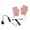Pink, variant on Lovskoo Winter Gloves Heated and Warm Half Finger Gloves Touchscreen Adjustable Temperature Heating Gloves Removable and Washable Coffee