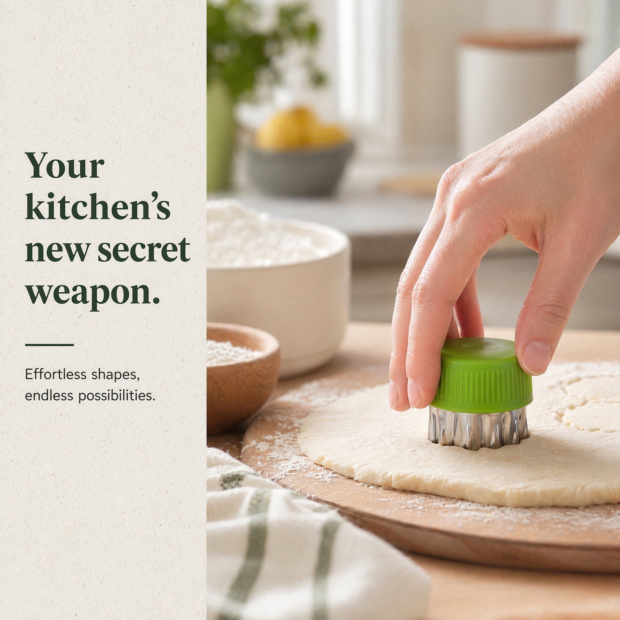 Unique Bargains 10Pcs Handheld Metal Biscuit Cutter Set with Cushioned Handle Green