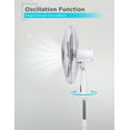 thumbnail image 3 of BLACK+DECKER 18-Inch Pedestal Fan, BFP18SXW, Oscillating Fan for Home and Office, Standing Fan with 3 Speed Settings, Height Adjustable with Adjustable Head Tilt, White, 3 of 7