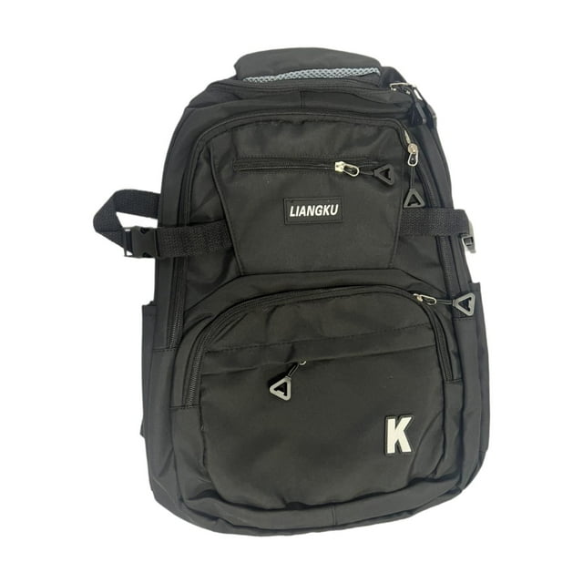 Mochila para portátil (negra), mochila escolar para uso diario, para niñas y niños, para el trabajo y los viajes.