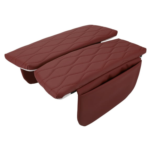 Car Center Console Cover with Storage Bag for BMW X5 G05 2019-2023 Deep Red 1 Set