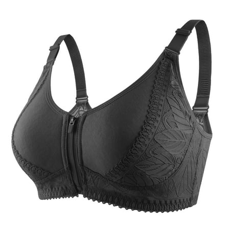 Ramiter Sexy Lingerie for Women Dry Running Underwear Woman Shockproof Size Large with String Bras Quick Fitness 38 Black