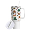thumbnail image 2 of 40 Oz Car Handle Water Bottle Water Cup Water Bottle Water Jug Coffee Cup Travel Water Bottle Warm Christmas Pattern, 2 of 8