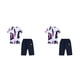 thumbnail image 3 of Jumpingount Ropa para niños Traje de verano Camisas para adolescentes Pantalones Piel Cierre de algodón Exquisito Escuela al aire libre Lavable Púrpura 110cm 2piezas, 3 of 6