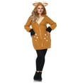 thumbnail image 3 of Leg Avenue Cozy Fawn Costume for Women with Fuzzy Ear Hood, Plus Size 22-24, 3 of 5