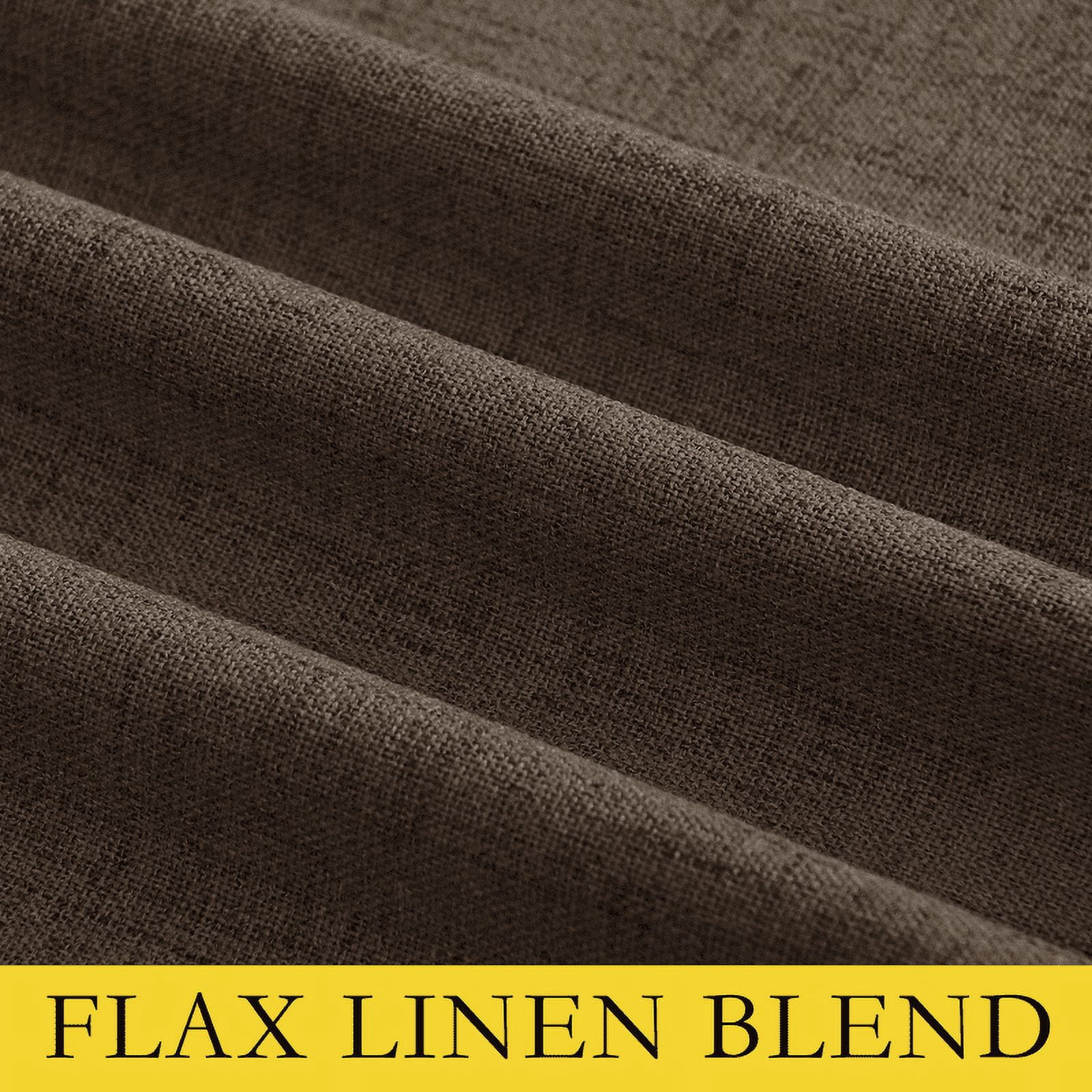 NICETOWN Full Blackout Energy Saving Curtains, Faux Linen Soundproof Modern Grommet Noise Reducing Drapes for Bedroom, W62 x L84, Coffee, 2 Panels
