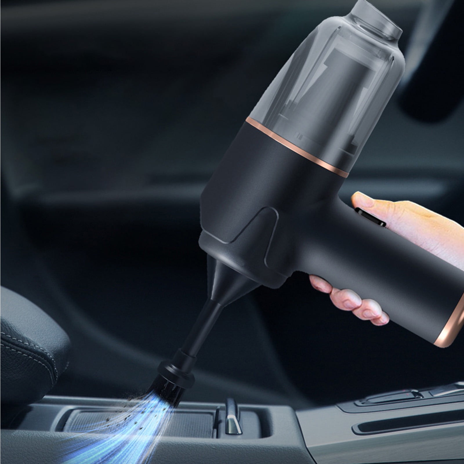 Dademeo 6000PA Car Vacuum Cleaner 120W Type-C Rechargeable Cordless Handheld Vacuum Cleaner Blower 2 in 1 Mini Portable Vacuum Cleaner for Car Home Office Dorm Pet Hair