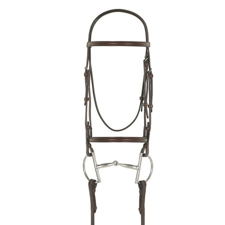 Plain Raised Snaffle Bridle - Camelot Plain Raised Snaffle Bridle Full Black