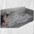 thumbnail image 6 of Black and White Soft Flannel Fleece Throw Blanket, Monochrome Floral Arrangement with Abstract Swirl Leaves Spring Season, Cozy Plush for Indoor and Outdoor Use, 70" x 90", Black White, by Ambesonne, 6 of 6