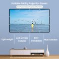 thumbnail image 2 of Portable Folding Projection Screen 60/100-inch No Crease Soft Projector Curtain with Sticky Hooks Polyester Soft Projector Screen for Home Theater/Outdoor Projection/Office Meeting, 2 of 9
