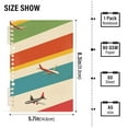 thumbnail image 2 of FORMRS 1-Subject Spiral Notebook 8" x 5" College Ruled 60 Refillable Sheet A5 Hard Cover, 2 Pack, Colorful Plane, 2 of 7