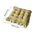 thumbnail image 2 of Ruffled Round Seat Cushion, Cotton Chair Pad 15.7 x 15.7 Inch, Home Comfort Pad for Office Dining Chair, 2 of 6