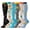 style5, variant on 6 Pairs Compression Socks for Women Man,20-30 mmHg Knee High Compression Socks, Nylon Unisex Compreeion Sport Sock for Athletic, Running(S/M)