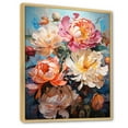 thumbnail image 2 of Designart "Poetry In Peony Petals III" Peonies Floater Framed Wall Art Living Room, 2 of 5
