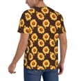 thumbnail image 2 of KLL Chocolate Plaid Sunflower A for Men's Baseball Shirts,Short Sleeve Casual Shirts Button Down Shirt for Men Beach Summer Wedding Shirt-XX-Large, 2 of 7