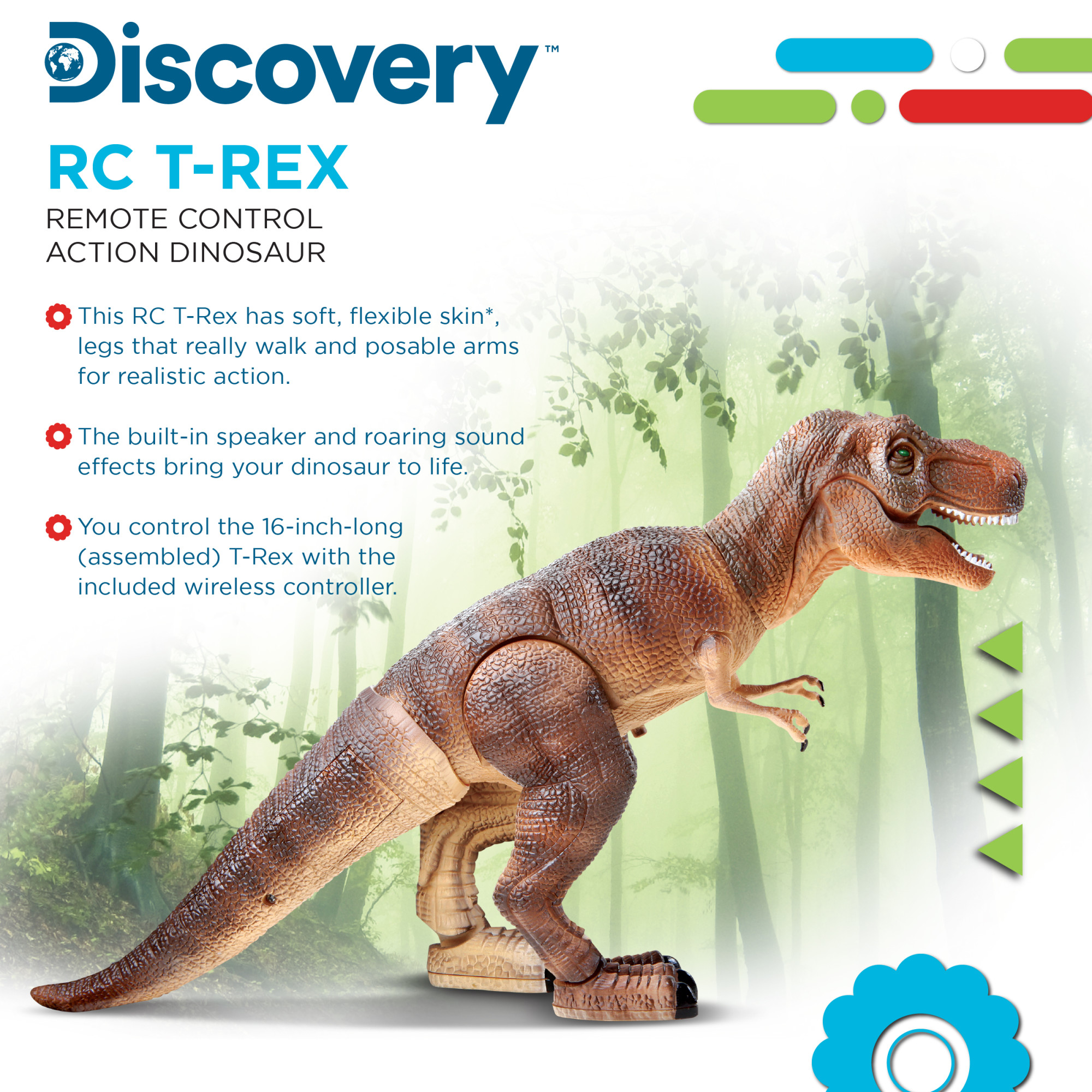 Discovery Kids Robotic RC T-Rex Action Dinosaur, with Wireless Remote Control & Moving Parts, Brown - image 4 of 12
