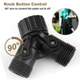 thumbnail image 3 of Innens 2Way Plastic Garden Water Hose Splitter 3/4" Faucet Double Connector for Outside (Black, 4Pcs), 3 of 11