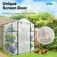 thumbnail image 5 of Quictent 56"x56"x77" Outdoor Portable Walk-in Greenhouse 3 Tiers 6 Shelves Garden Planter W/ Clear Cover, 5 of 10