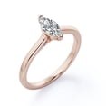 thumbnail image 2 of JeenMata Anillo de Compromiso Solitario de Talla Marquesa Exclusivo en Baño de Oro Rosa de 18 K sobre Plata, 2 of 4