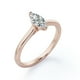 thumbnail image 2 of JeenMata Anillo de Compromiso Solitario de Talla Marquesa Exclusivo en Baño de Oro Rosa de 18 K sobre Plata, 2 of 4