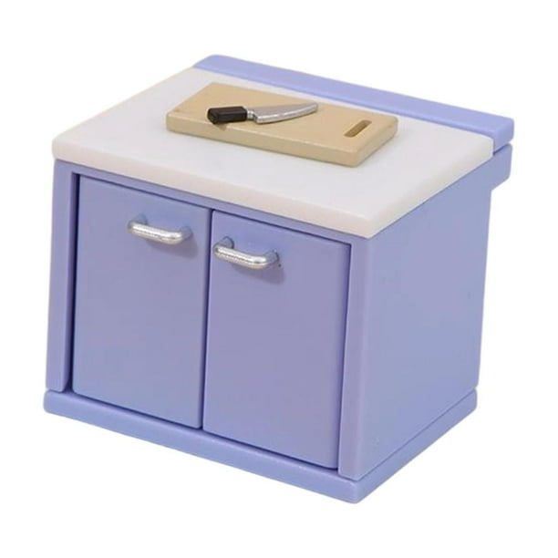 Muebles de cocina en miniatura a escala 1:12, muebles decorativos para casa de cocina. tabla de cortar