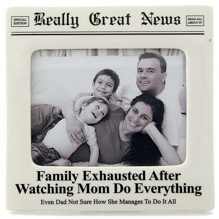MOM EXHAUSTED frame br by Really Great News - 4x5