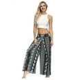 thumbnail image 5 of Women's Summer Fashion Wide Leg Flowy Pants Palazzo Slit Yoga Casual Loose Beach Boho Hippie Bohemian Pilate, 5 of 6