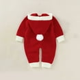 thumbnail image 6 of vdgthytj Baby Girls Boys Sweater Romper Newborn Knitted Button Long Sleeve Hooded Jumpsuits Winter Clothes, 6 of 7