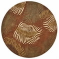 thumbnail image 2 of 7' Round Wool Rust Area Rug, 2 of 2