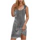thumbnail image 2 of Camisón de poliéster para mujer, vestido de tirantes con cuello en V y botones para vacaciones de primavera y verano., 2 of 8