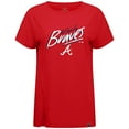 thumbnail image 2 of Women's Levelwear Red Atlanta Braves Influx Sizzle T-Shirt, 2 of 3