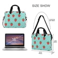 thumbnail image 3 of FORMRS 16" Laptop Bag Carrying Sleeve Case with Handle Travel Shoulder Briefcase, Strawberry Pattern, 3 of 8
