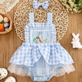 thumbnail image 2 of JUMEYU Baby Girl Romper Dressy Toddler Baby Girl Outfit Romper Jumpsuit Sleeveless Flared Overalls Kids Bell Bottoms 0 3 6 9 12 18 24 Months (Blue,12-18 Months), 2 of 6
