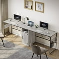 thumbnail image 6 of Bestier Reversible 60" L Shaped Computer Desk with Storage Cabinet Long Desk for 2 Person Wash White, 6 of 9