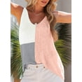 thumbnail image 4 of Weardear Womens Casual V Neck Tank Tops Color Block Sleeveless Summer Tops, 4 of 6