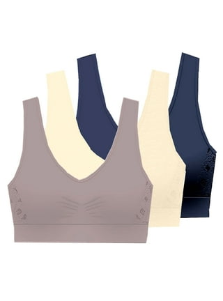 Delta Burke 3-Pack Seamless Bras Size 3X Soft Comfort Lounge Removable Pads  NEW