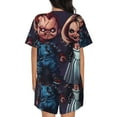 thumbnail image 3 of Saiise Chucky Ao Pajamas Sets for Women Soft Short-Sleeved Pjs with Lounge Shorts Two Piece Sleepwear S-4XL, 3 of 7