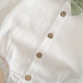 thumbnail image 5 of Tiijoy Newborn Boys Outfits Long Sleeve Button Up Romper Suspenders Pants Set, Sizes 6-9M, 5 of 7