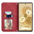 thumbnail image 4 of Case for Motorola Moto G Power 5G 2024, Classic Business Premium PU Leather Cover TPU Bumper with Card Holder Kickstand Magnetic Adsorption Flip Wallet Case Cover for Moto G Power 5G 2024, Red, 4 of 4