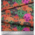 thumbnail image 2 of Soimoi Modal Satin Fabric Artistic Skull Print Fabric by The Yard 42 Inch Wide, 2 of 3