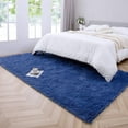 thumbnail image 4 of Lochas Luxury Fluffy Rug Ultra Soft Shag Carpet for Bedroom Living Room Big Area Rugs,3'x5',Indigo, 4 of 6