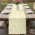 thumbnail image 4 of Yellow Lemon Table Runner 72 Inches, Summer Farmhouse Fruits Leaves Lemon Bed Runner Dresser Scarves Tabletop for Indoor Outdoor Parties/Ceremony/Banquet, 16" x 72", 4 of 9