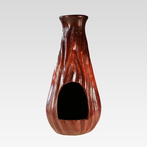 REZ Furniture Fuego Clay Wood Burning Chiminea by