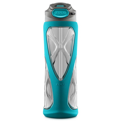 Size 24 oz ZULU Charge BPA-Free Plastic Water Bottle with 360 Dial-a-Flow Lid 