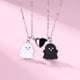 thumbnail image 3 of Juego de 2 uds de collar con colgante de fantasma y corazón de amor magnético encantador para mujeres, hombres, mejores amigos, niñas, niños, adolescentes, esmalte, imán de atracción mutua, 3 of 5