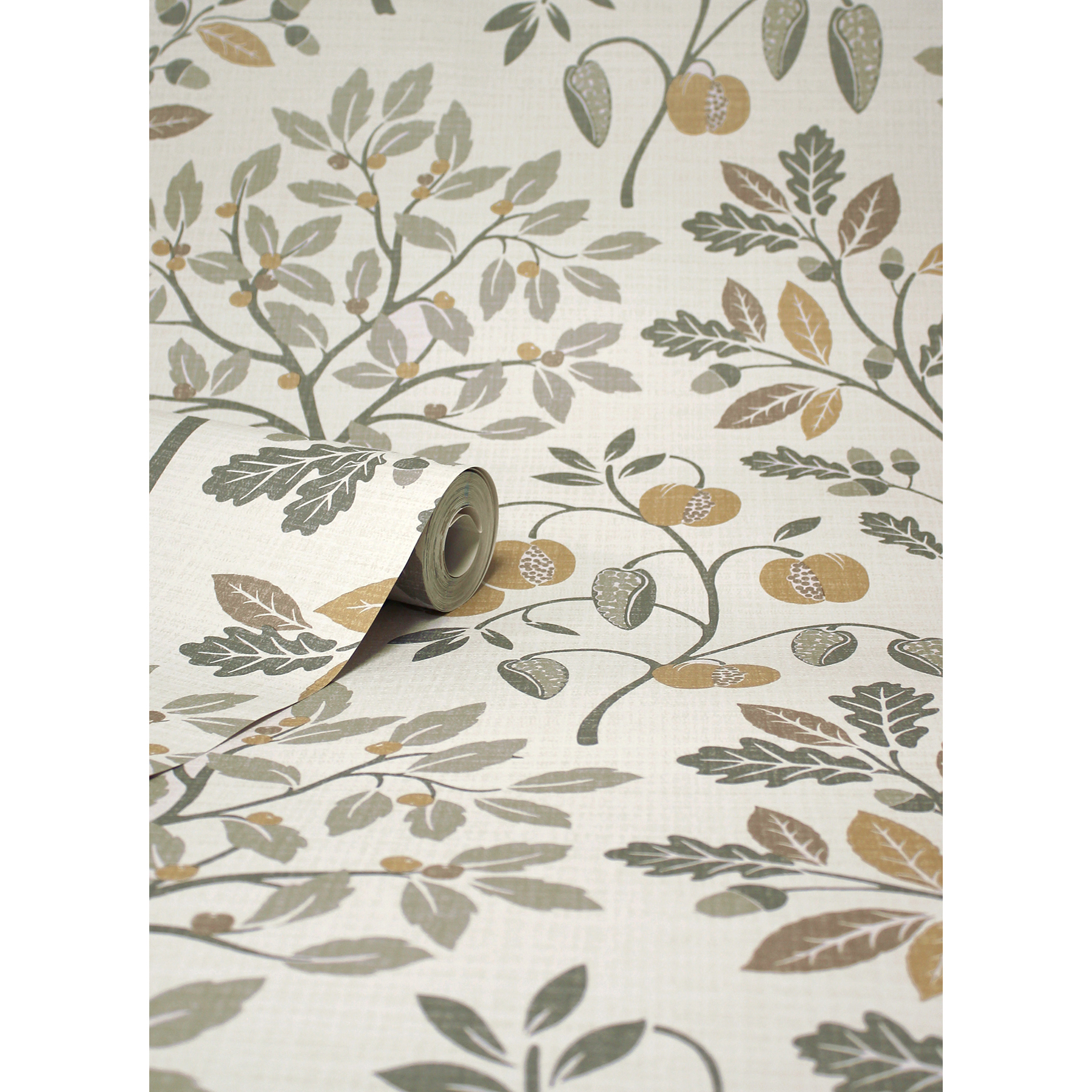 Fine Decor Rowan Natural Autumn Trees Wallpaper, 20.5-in by 33-ft