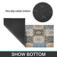 thumbnail image 7 of Boho Retro Brown Diamond Pattern Kitchen Rugs and Mats Sets Of 2,Kitchen Decoration Rugs,Rubber Backing Non-Slip Floor Mat for Sink Washable Waterproof Laundry Room Runner Rugs, 7 of 7